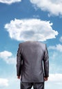 Head in the clouds Royalty Free Stock Photo