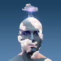 Head in Clouds Royalty Free Stock Photo