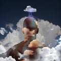 Head in Clouds Royalty Free Stock Photo