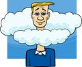 Head in the clouds saying cartoon