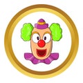 Head of clown vector icon Royalty Free Stock Photo