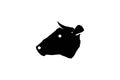 Head Cow Logo Designs Inspiration Isolated on White Background. Royalty Free Stock Photo