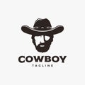 Head of cowboy logo mascot vector Royalty Free Stock Photo