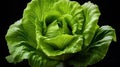 A head of crisp iceberg lettuce with a fresh green core. Royalty Free Stock Photo