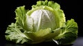 A head of crisp iceberg lettuce with a fresh green core is a salad Royalty Free Stock Photo