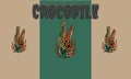 head crocodile vector illustration mascot design