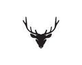 Head deer animals logo black silhouete icons