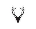 Head deer animals logo black silhouete icons