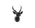 Head deer animals logo black silhouete icons