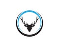 Head deer animals logo black silhouete icons