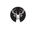 Head deer animals logo black silhouete icons