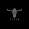 Head deer beast logo design