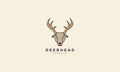 Head deer brown modern logo design vector icon symbol illustration