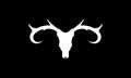 Head deer horn skull silhouette logo design vector icon symbol illustration Royalty Free Stock Photo