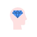 head diamond icon. Simple color vector elements of brain process icons for ui and ux, website or mobile application