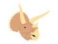 head dinosaur triceratops with long horns wild nature prehistoric extinct big strong creature