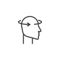 Head dizziness line icon