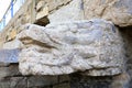 head of a dragon in ancient stone bridge Royalty Free Stock Photo