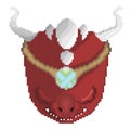 A head of dragon icon,pixel art.Concept ,web design for print. Royalty Free Stock Photo