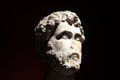 Head of Emperor Antoninus Pius in Graeco roman museum