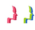 Head Face Profile Silhouettes Royalty Free Stock Photo
