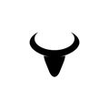 The head of a ferocious bull on white background Royalty Free Stock Photo