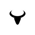 The head of a ferocious bull on white background Royalty Free Stock Photo