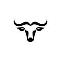 The head of a ferocious bull on white background Royalty Free Stock Photo