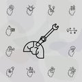 Head, fix, recovery icon. Universal set of creative thinking for website design and development, app development