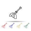Head, fix, recovery multi color style icon. Simple thin line, outline vector of creative thinking icons for ui and ux, website or
