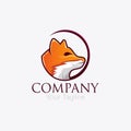 Head Fox logo design mascot vector Royalty Free Stock Photo