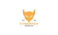 Head fox orange tech modern logo icon vector illustration Royalty Free Stock Photo