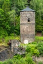 Head frame at an old closed down mine in Sweden