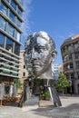 Head of Franz Kafka sculpture in Prague