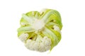 Head of fresh cauliflower isolated on white background. Studio Photo Royalty Free Stock Photo