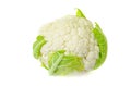 Head of fresh cauliflower isolated on white background. Studio Photo Royalty Free Stock Photo