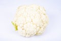 Head of fresh cauliflower on white background. Studio Photo. Royalty Free Stock Photo