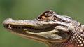 Head of freshwater crocodile Crocodylus johnsoni. Royalty Free Stock Photo