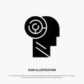 Head, Games, Mind, Target solid Glyph Icon vector