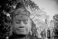 Head of gate guardian, Angkor, Cambodia