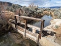 Head gate on irrigation ditch Royalty Free Stock Photo