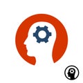 Head gear icon. Brain activity symbol. Royalty Free Stock Photo