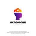 Head Gear logo vector, Head intelligence logo designs concept vector Royalty Free Stock Photo