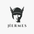 Head of God Hermes logo vector icon Royalty Free Stock Photo