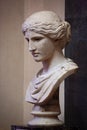 The head of the goddess. Antique marble bust. Hermitage Museum