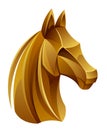 Head of a golden horse Royalty Free Stock Photo