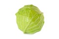 Head green cabbage isolated on white background