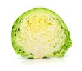 Head of green cabbage vegetable isolated