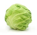 Head of green cabbage vegetable isolated Royalty Free Stock Photo