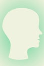 Head green negative space Silhouette Royalty Free Stock Photo